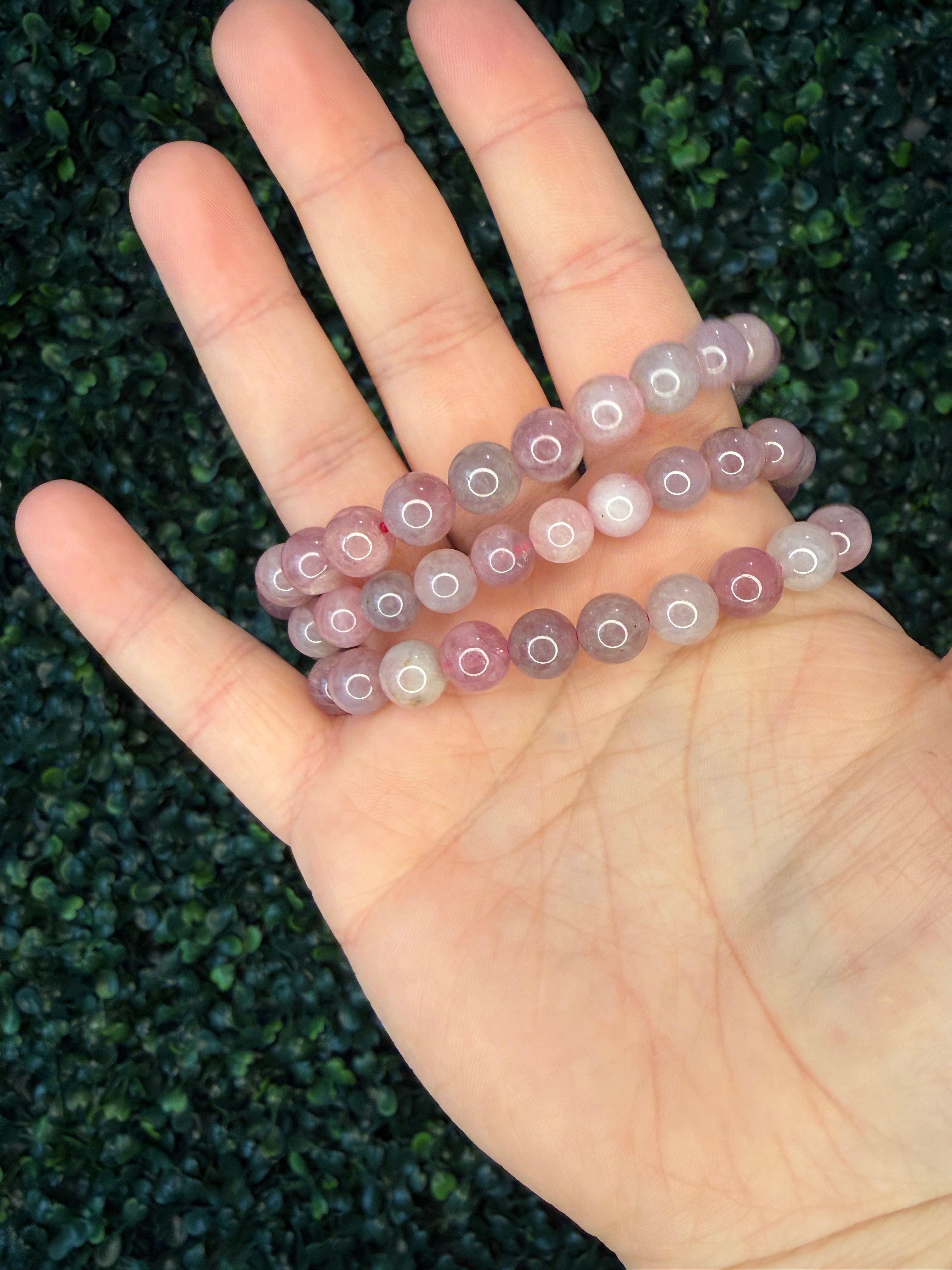 Purple Rose Quartz Bracelet ( 8mm)